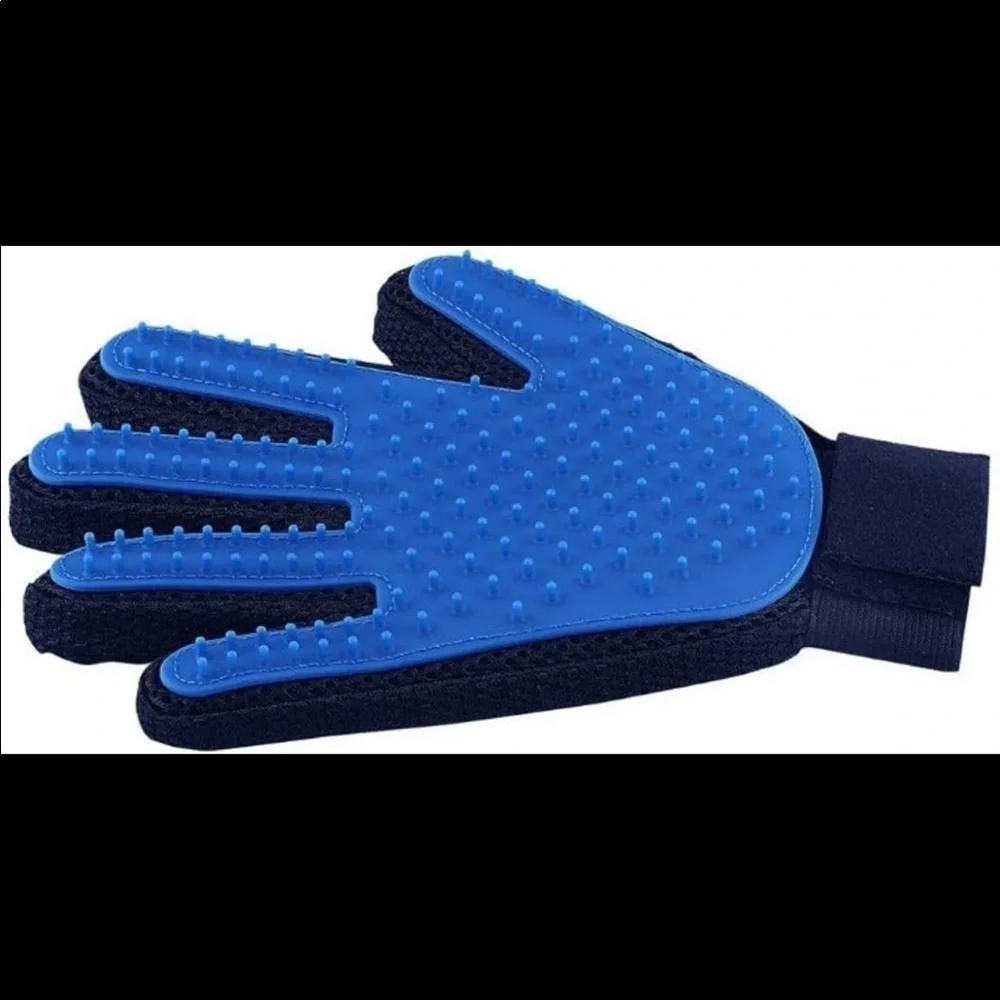 Pet Hair Remover Glove Gentle Grooming Brush Deshedding Massage Mitt Right Hand